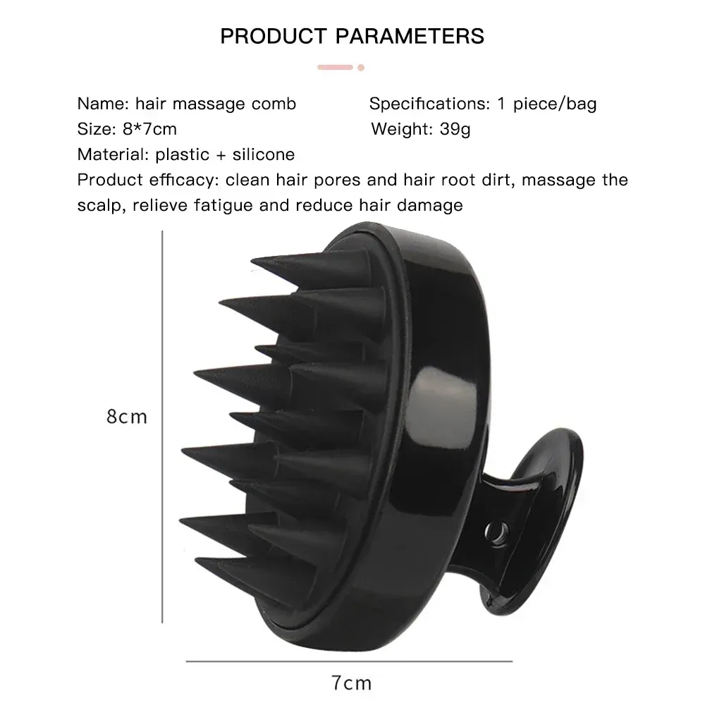 Peigne de massage du cuir chevelu en silicone, brosse douce pour le lavage des cheveux sous la douche, masseur de cuir chevelu doux pour femmes et hommes, soin du cuir chevelu antipelliculaire 6