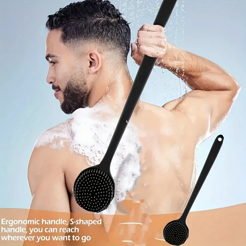 Gant exfoliant en silicone, vue rapprochée