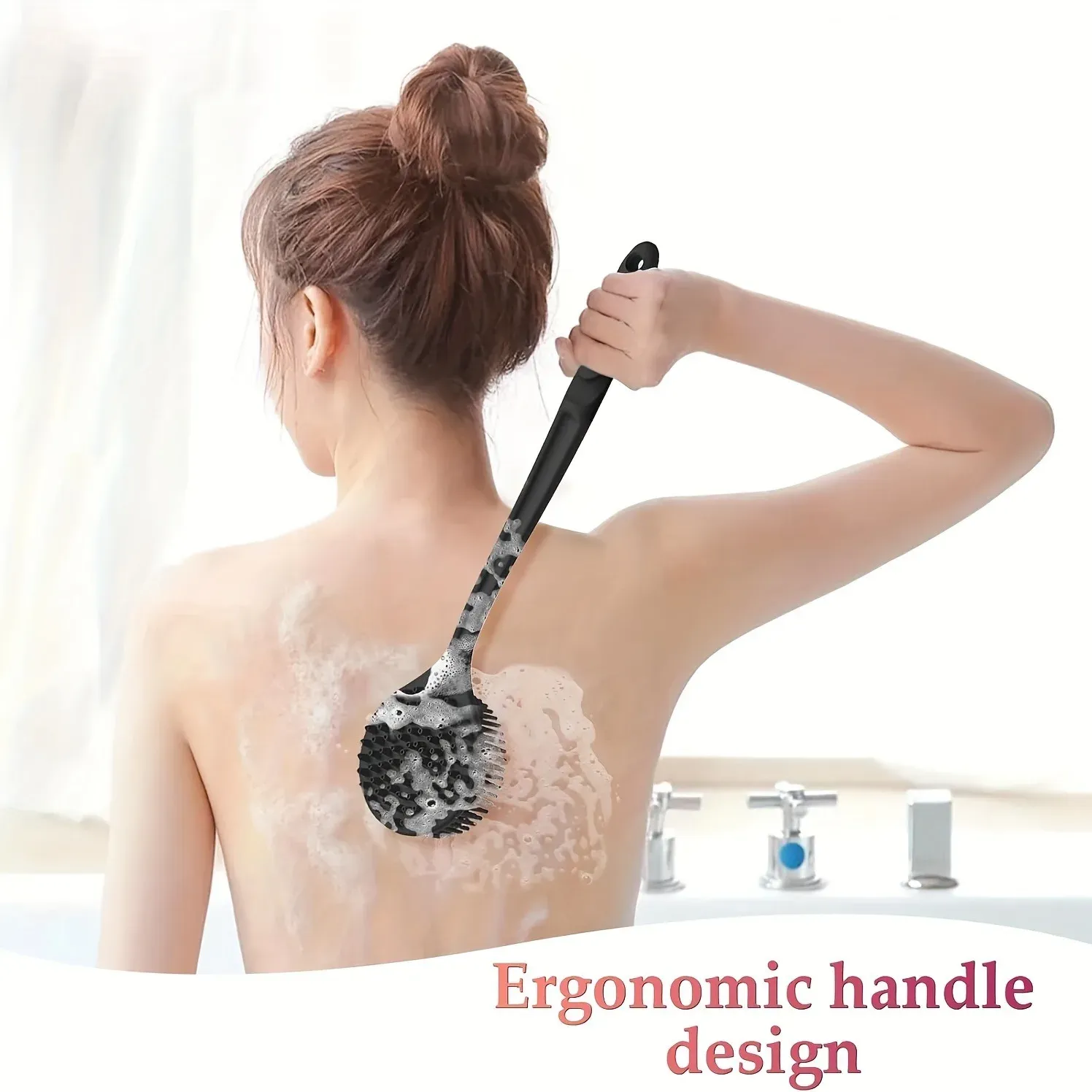 Détail du gant exfoliant en silicone