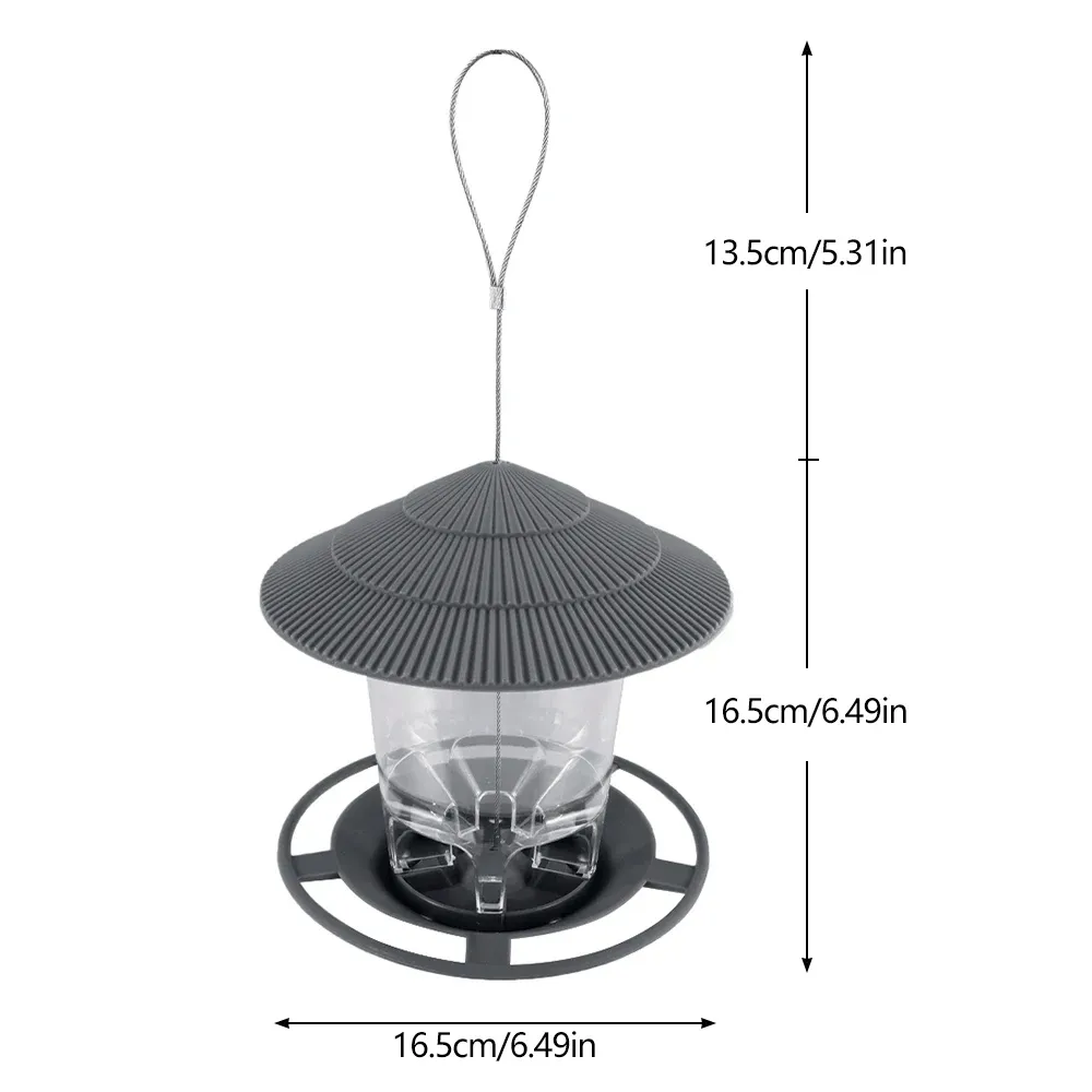 Mangeoire automatique à oiseaux à suspendre, belvédère de jardin extérieur, distributeur de nourriture pour oiseaux sauvages 6