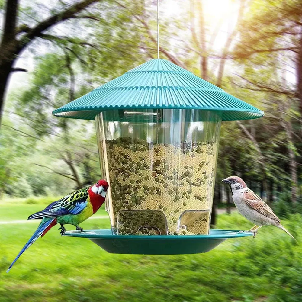 Mangeoire à oiseaux automatique à suspendre