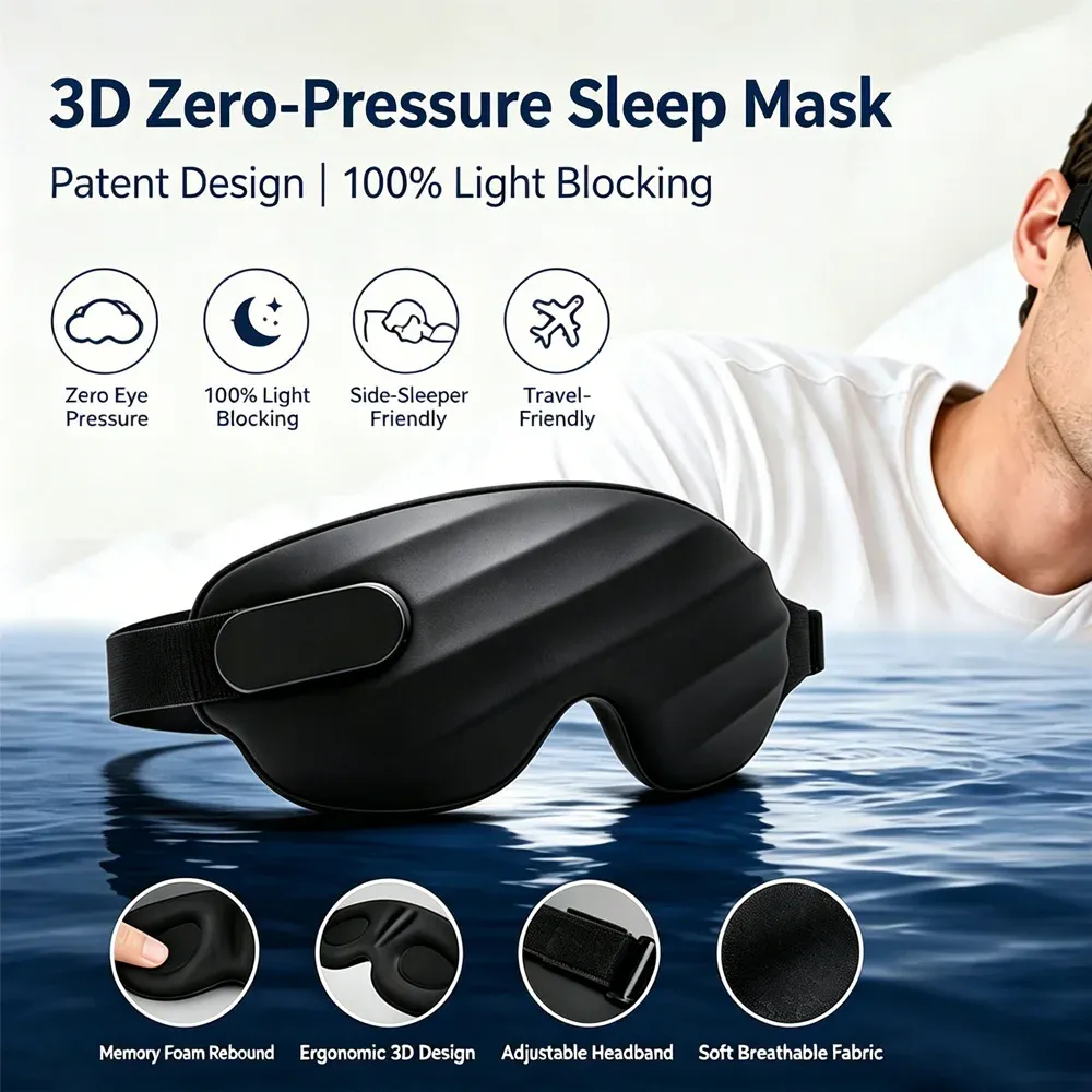 Masque de sommeil 3D profilé vue d'ensemble