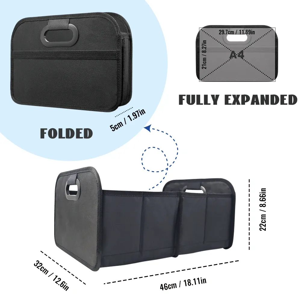 Organisateur de coffre pour SUV pliable et portable, idéal pour le camping et le plein air 5