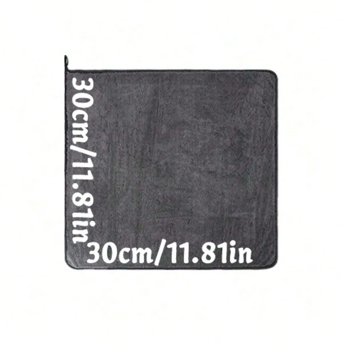 Serviette en microfibre gris foncé pour voiture, grand chiffon de lavage très absorbant 8