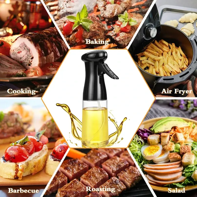 Bouteille pulvérisatrice d'huile pour la cuisine, vaporisateur d'huile d'olive pour le camping et la cuisson au barbecue, avec vinaigre de soja, 200 ml, 300 ml, 500 ml 5