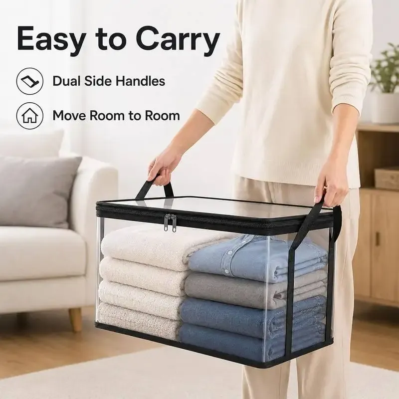 Boîtes de rangement pliables en situation