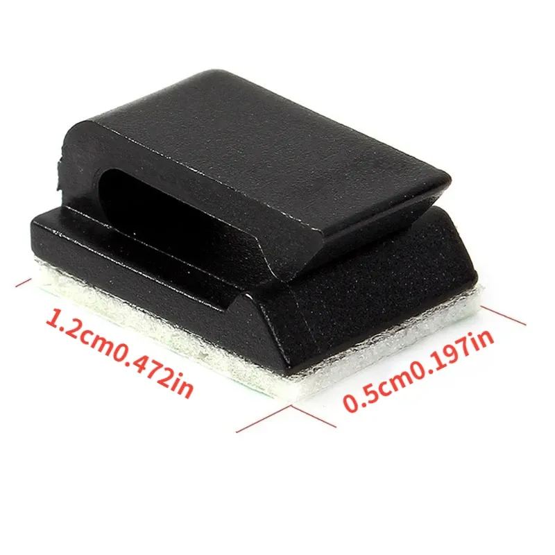 Clip fixe auto-adhésif pour voiture, lot de 20, organisateur de câbles pour données GPS et cordons lumineux, pince de fixation décorative pour faisceau de câbles 6
