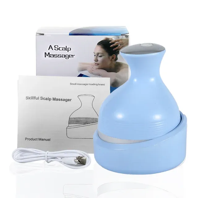 Masseur de tête électrique 3D sans fil imperméable, pétrissage profond pour cuir chevelu, cou et épaules 7