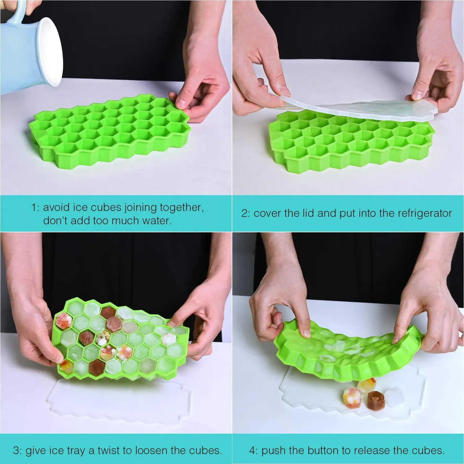 Bac à glaçons en silicone, présentation finale