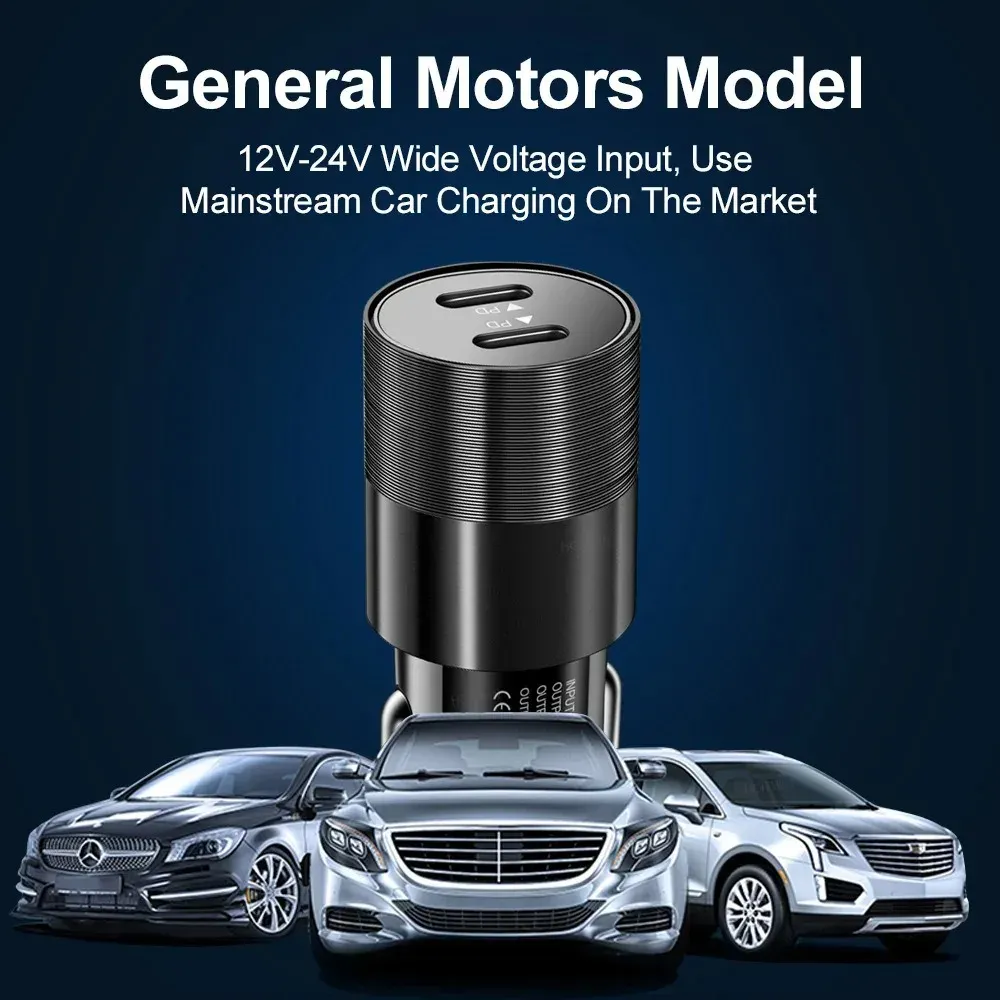 Chargeur de voiture USB-C 66W à charge rapide, adaptateur PD pour Xiaomi, Huawei et autres téléphones, prise allume-cigare 6