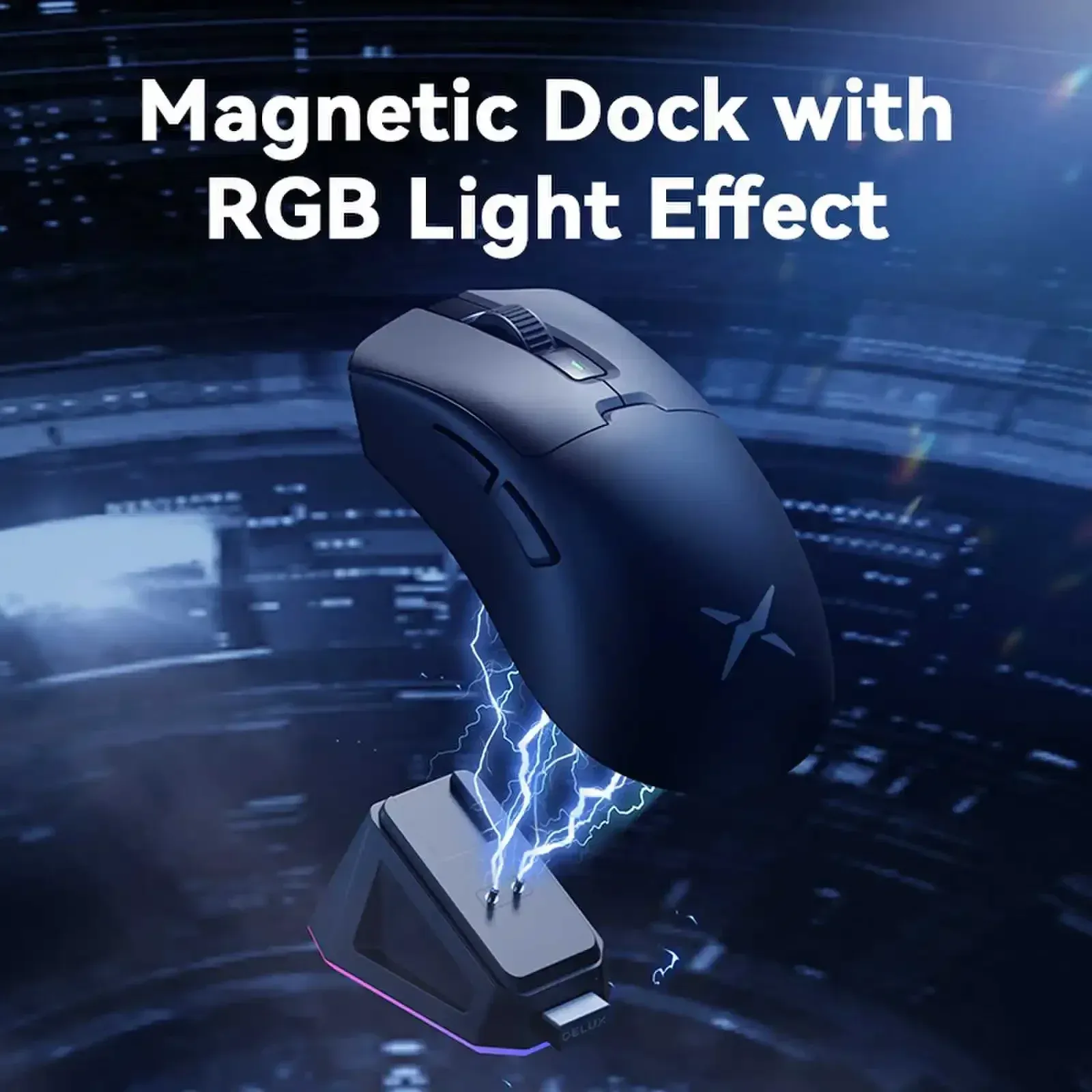 Souris de jeu ergonomique sans fil M900Pro, capteur PAW3395, 8K, éclairage RVB, recharge magnétique 3
