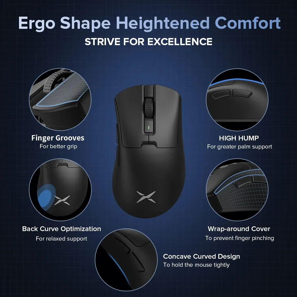 Souris de jeu ergonomique sans fil M900Pro, capteur PAW3395, 8K, éclairage RVB, recharge magnétique 2