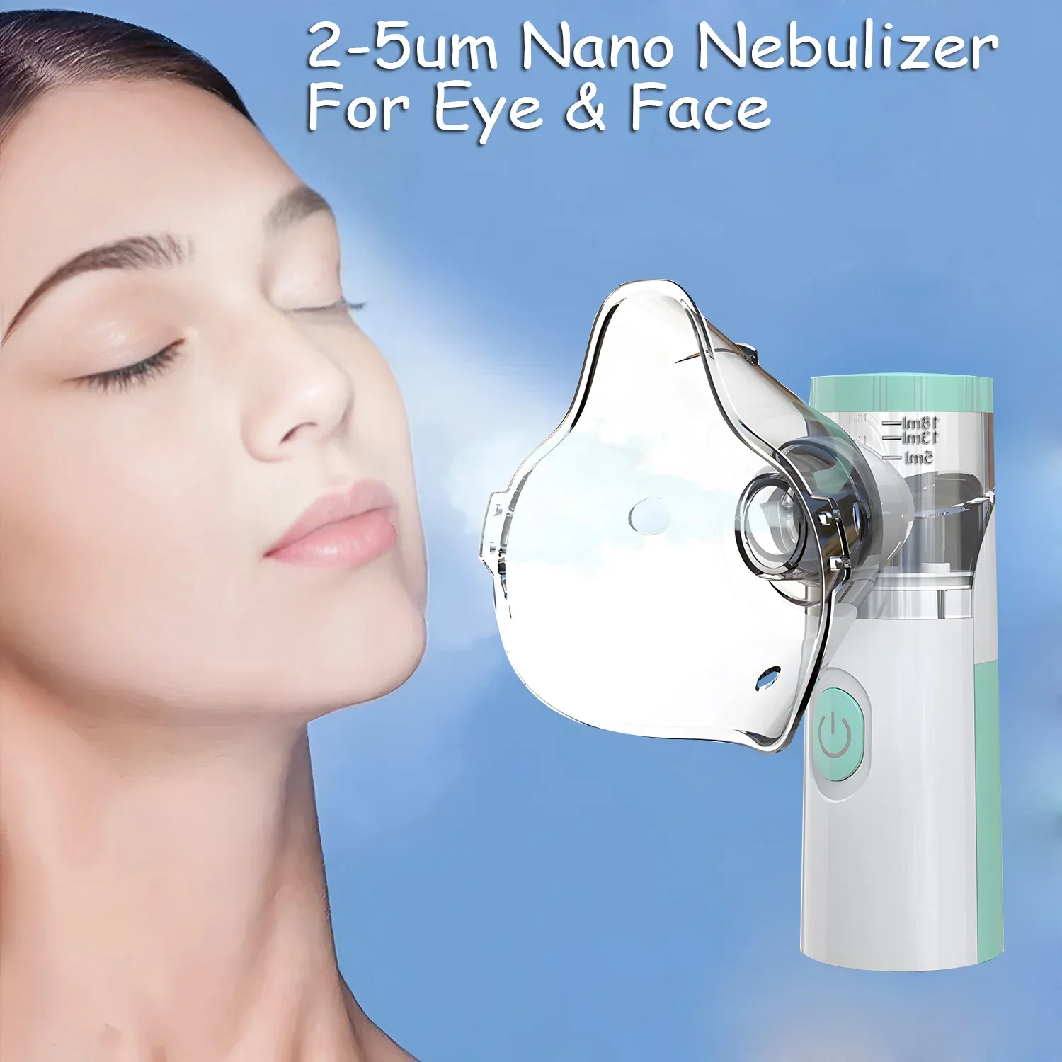 Masque oculaire chauffant à vapeur avec pulvérisateur nano hydratant - Image 1