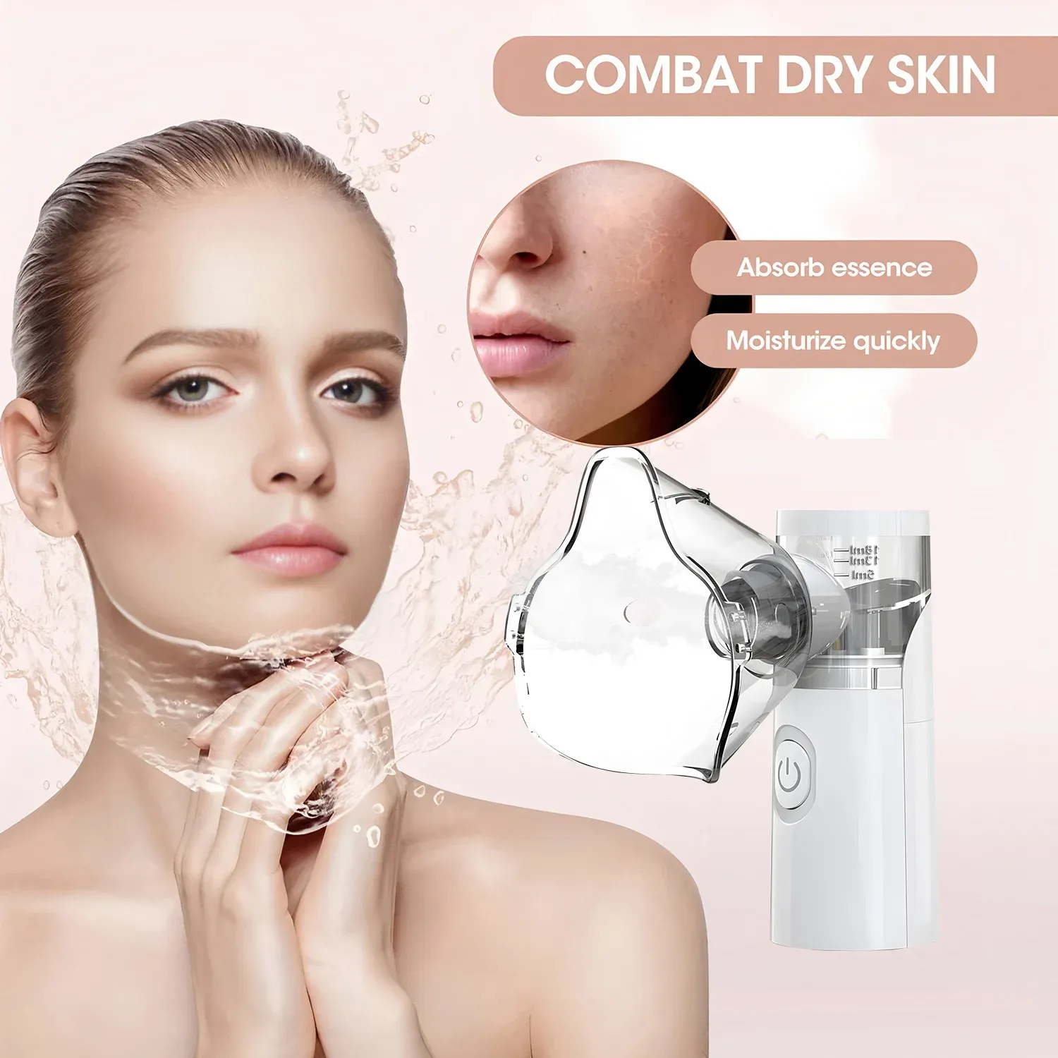 Masque oculaire chauffant à vapeur avec pulvérisateur nano hydratant 2