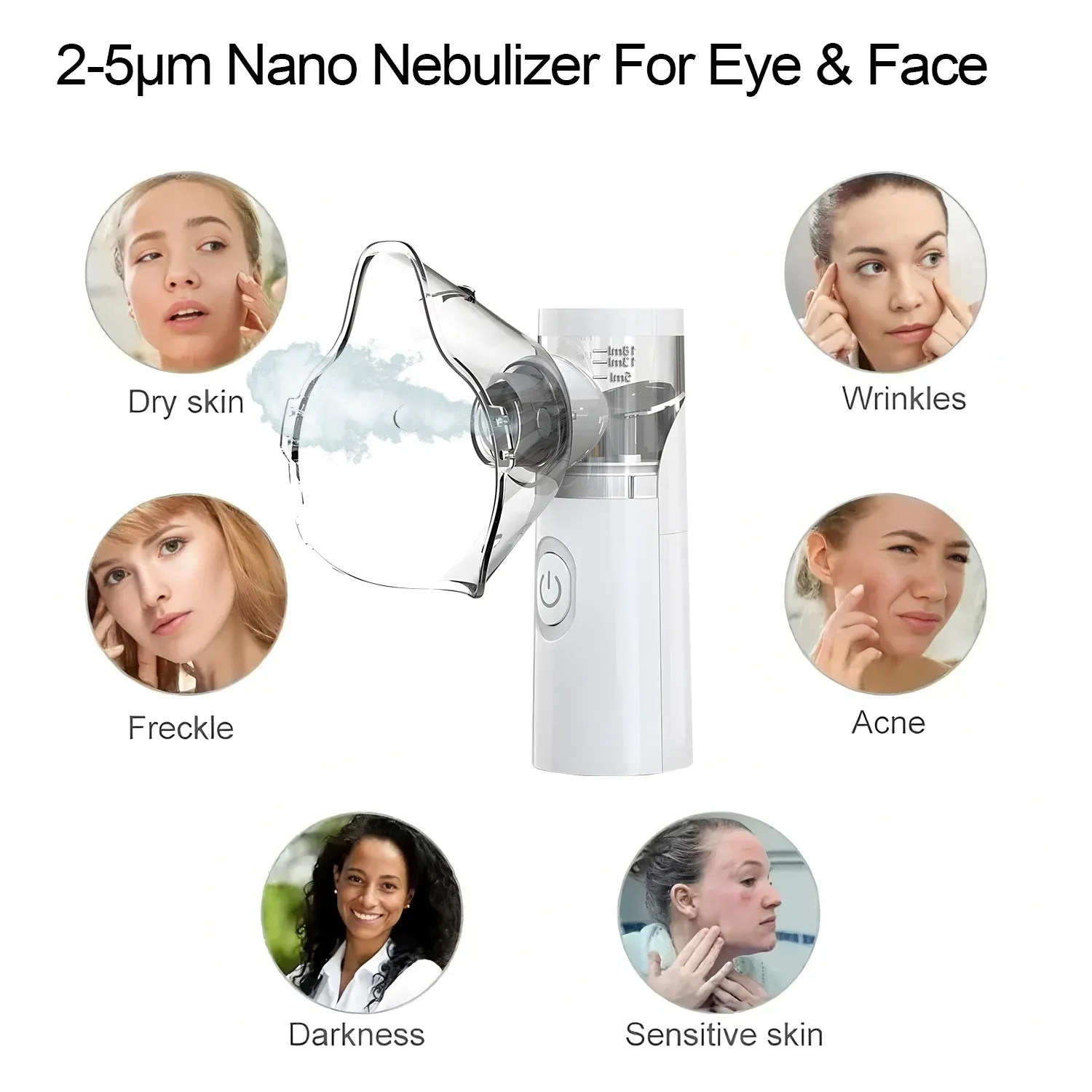 Masque oculaire chauffant à vapeur avec pulvérisateur nano hydratant 4