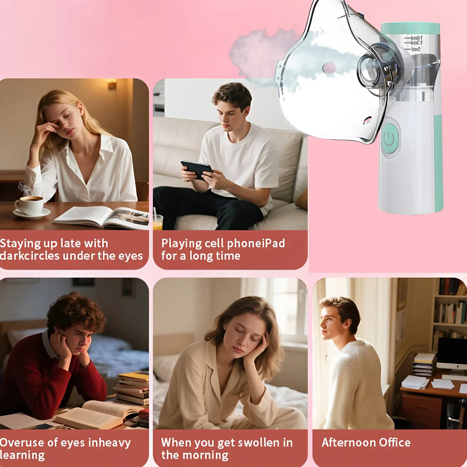 Compresse oculaire à la vapeur, mise en situation