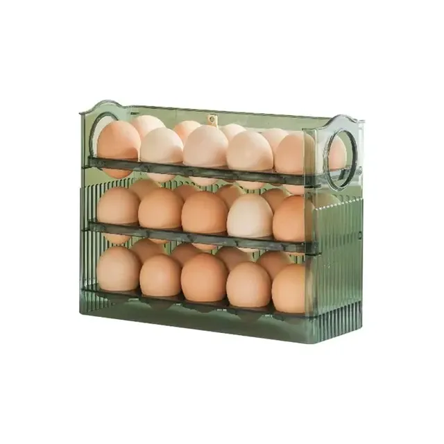 Boîte de rangement pour œufs, organisateur de réfrigérateur, contenant alimentaire, étui de conservation des œufs frais, plateau distributeur, boîte de rangement de cuisine 7