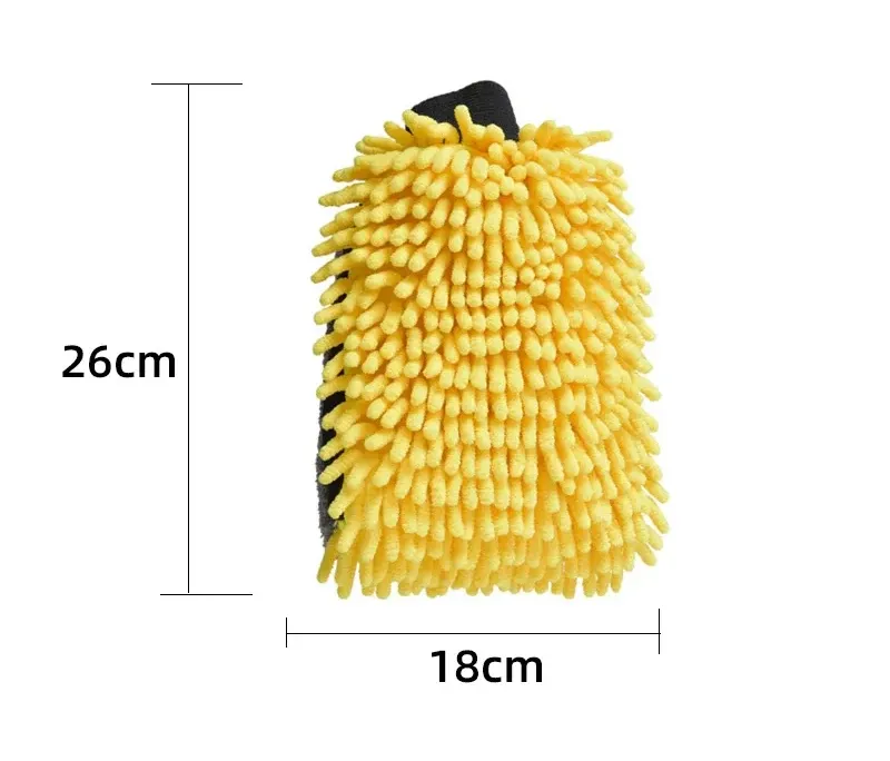 Gant de lavage en chenille premium, détail du tissu