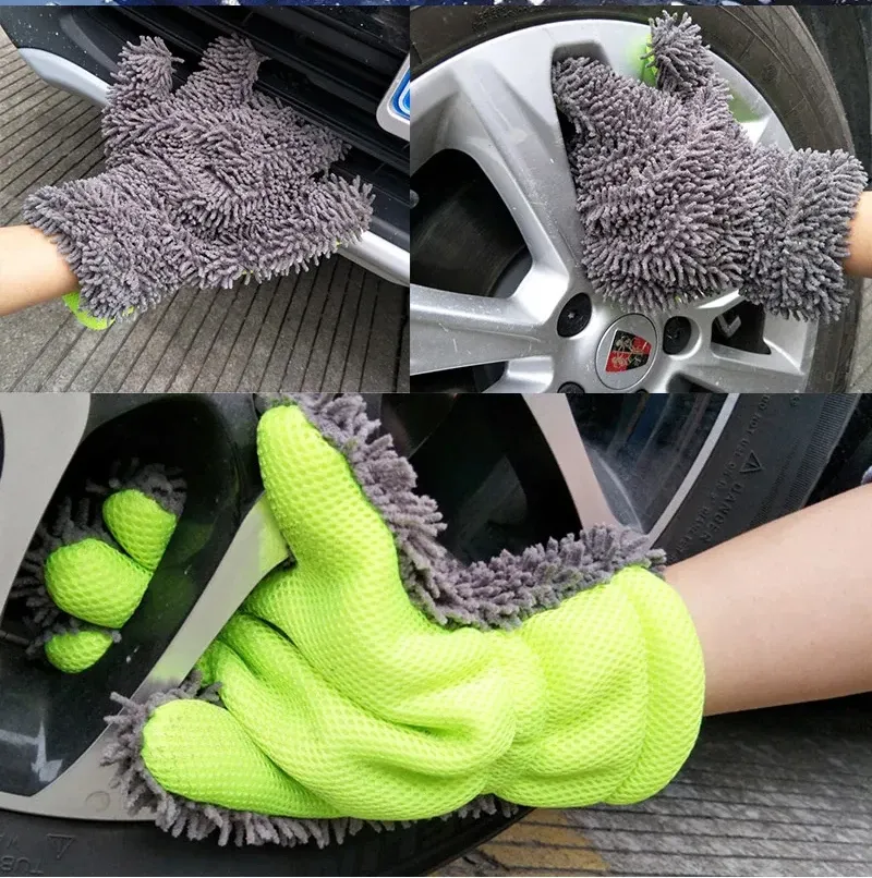 Gant de lavage en chenille premium, séchage