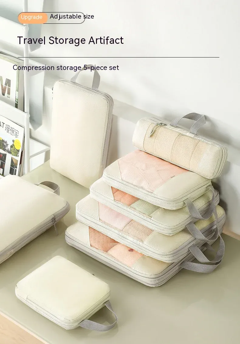 Cubes d'emballage à compression pour valises, vue d'ensemble