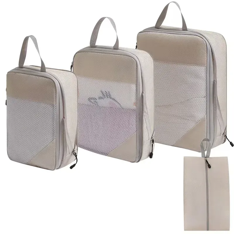 Cubes d'emballage compressibles pour valise, organisateurs de voyage extensibles et légers 22