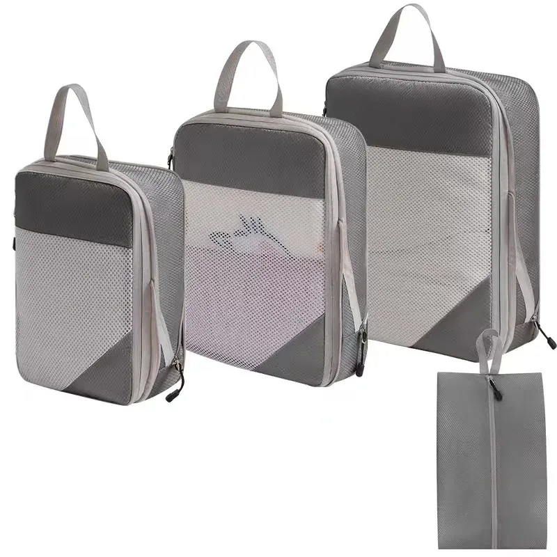 Cubes d'emballage compressibles pour valise, organisateurs de voyage extensibles et légers 20