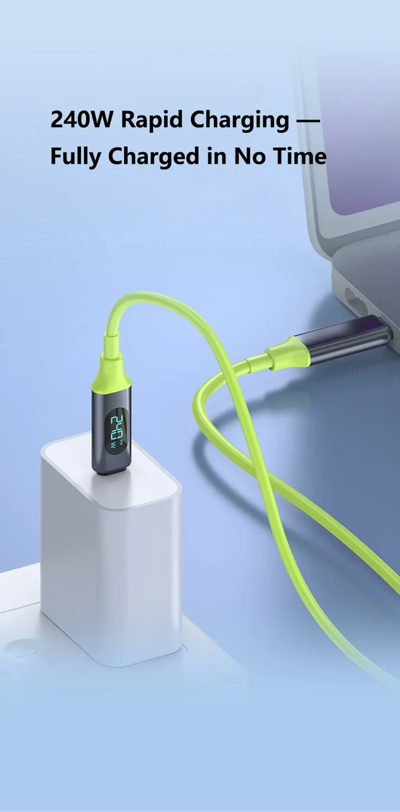 Affichage LED du câble de charge