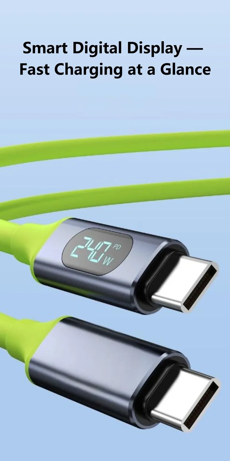 Câble de charge USB-C dans son environnement de vie