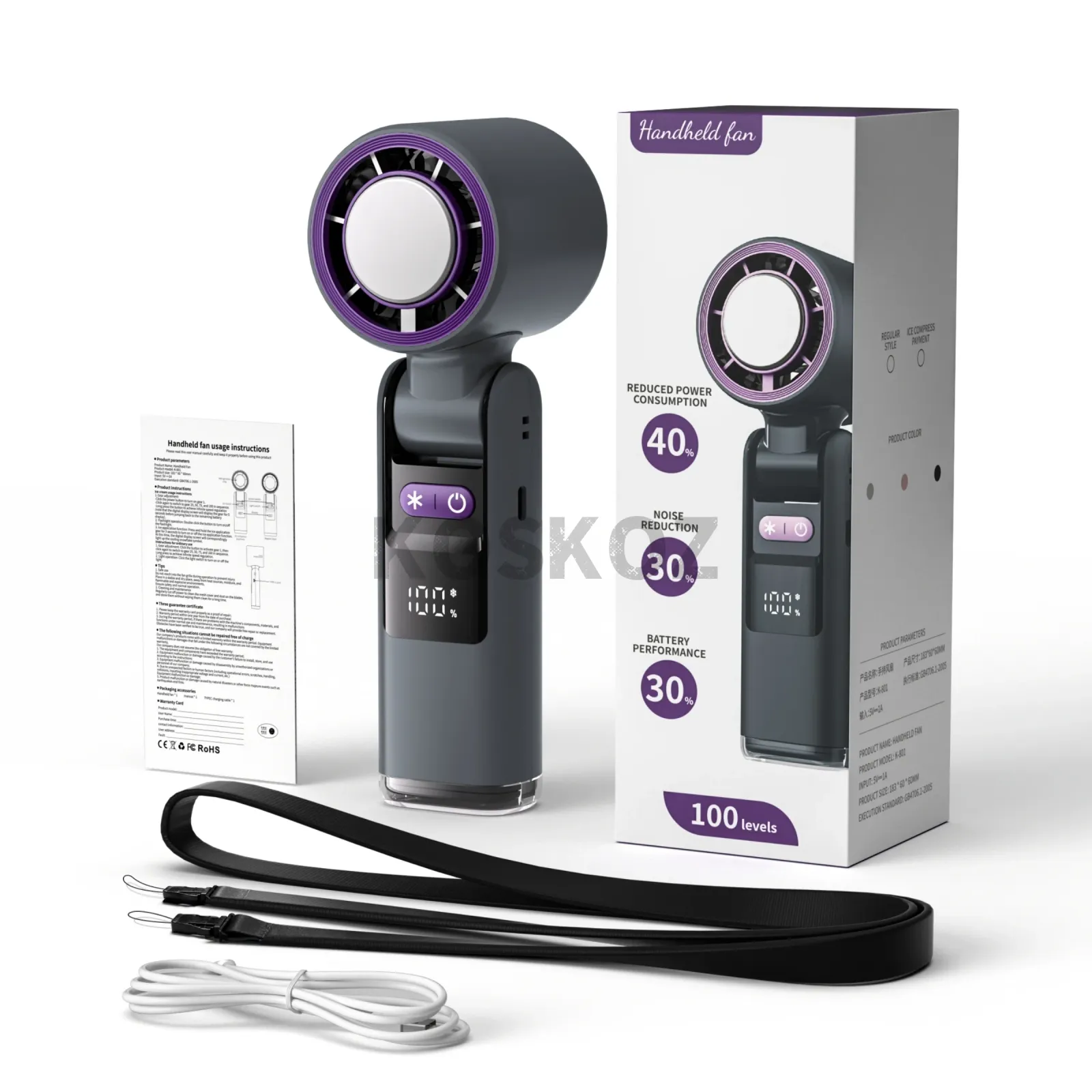 Ventilateur portable, finition et ergonomie
