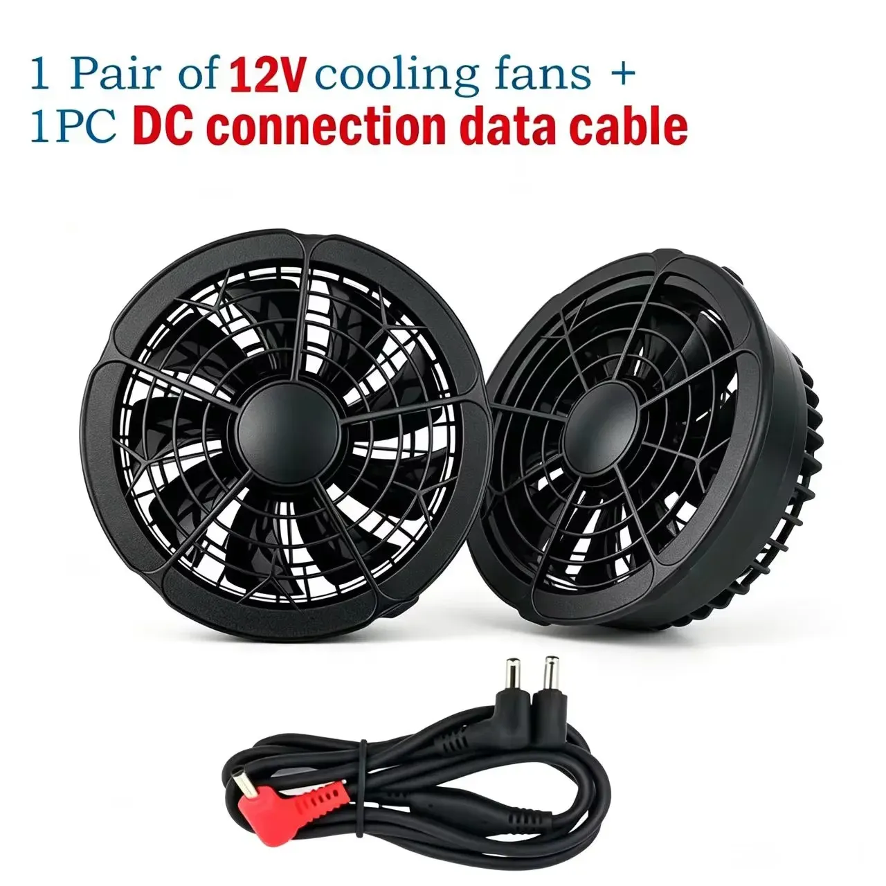 Ventilateur de refroidissement 5 V/12 V pour gilet climatisé, ventilateur portable pour vêtements rafraîchissants, idéal pour travail par forte chaleur et pêche 10