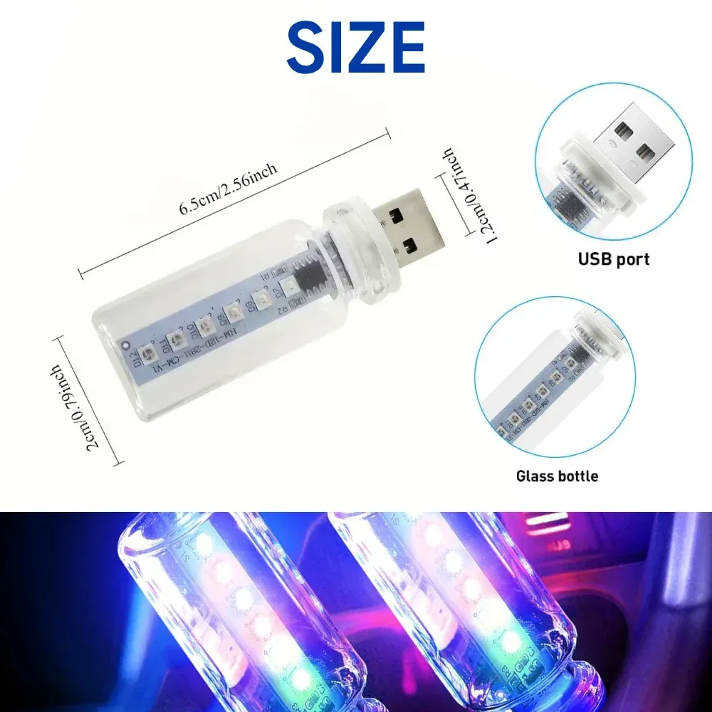 Éclairage d'ambiance LED RGB à 13 modes, USB Plug and Play, pour habitacle de voiture 2