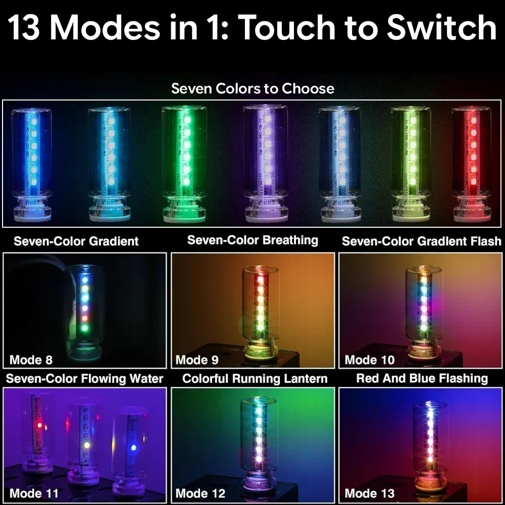 Éclairage d'ambiance LED RGB à 13 modes, USB Plug and Play, pour habitacle de voiture 3