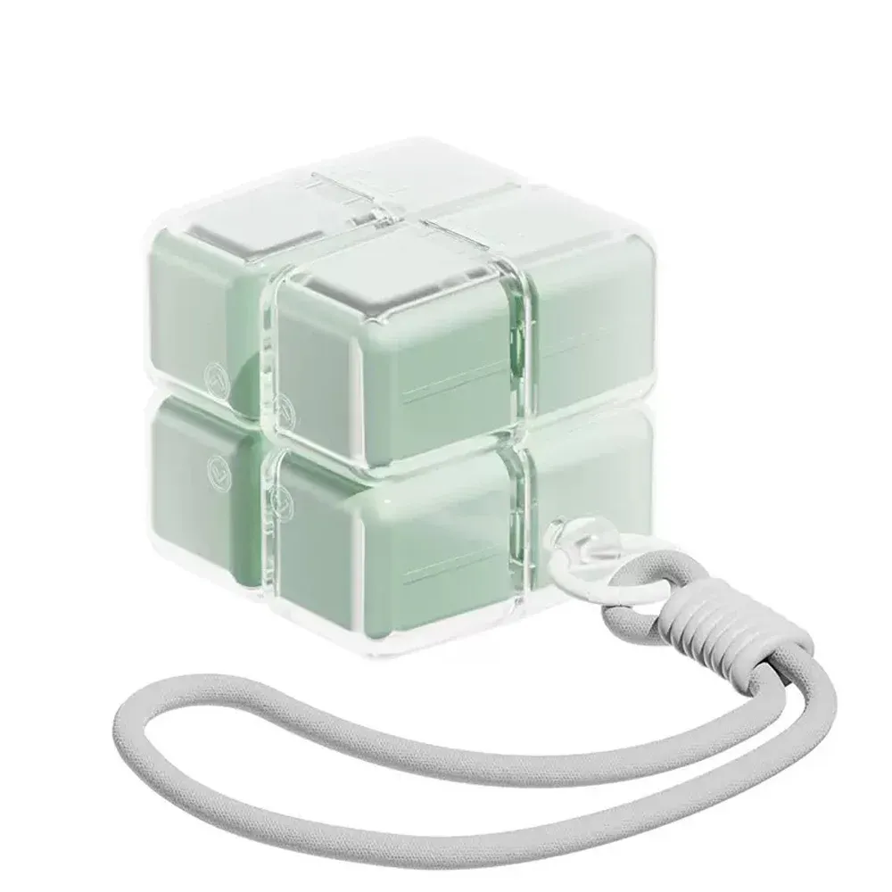 Pilulier en forme de Rubik's Cube, portable et étanche, 7 jours 9
