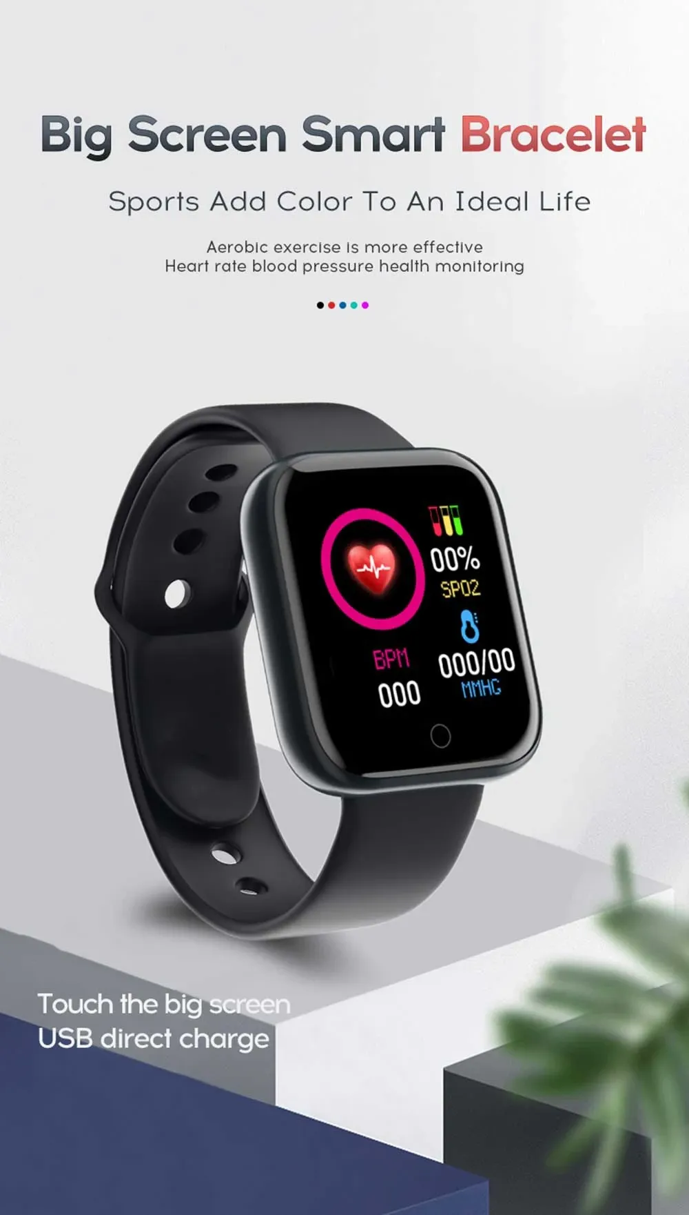 Montre connectée, vue de détail