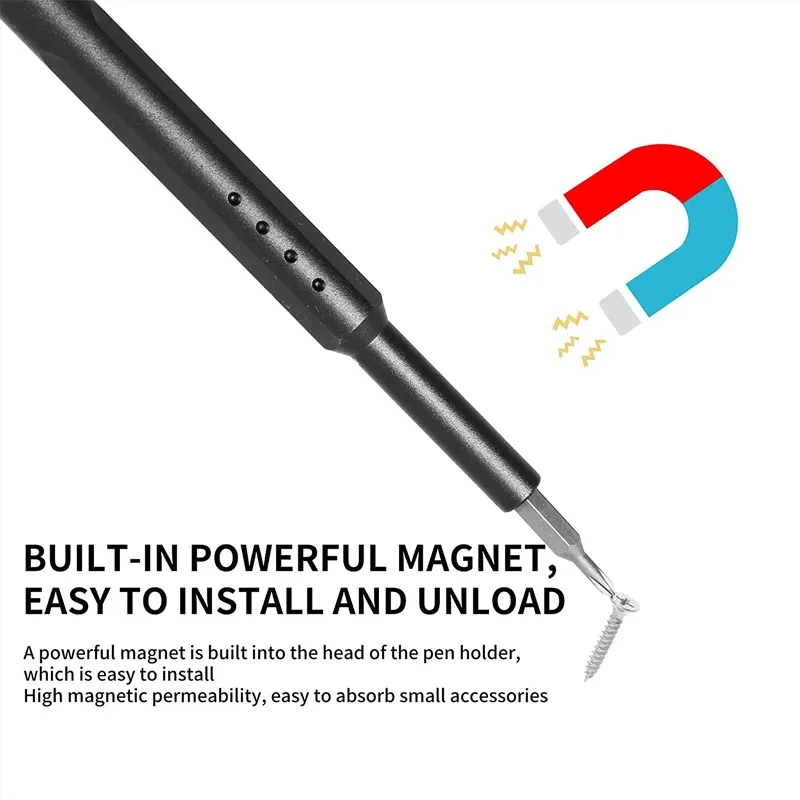 Jeu de tournevis de précision magnétique 46 en 1 avec embouts Torx, Hex et Phillips pour téléphone, montre et ordinateur portable 5