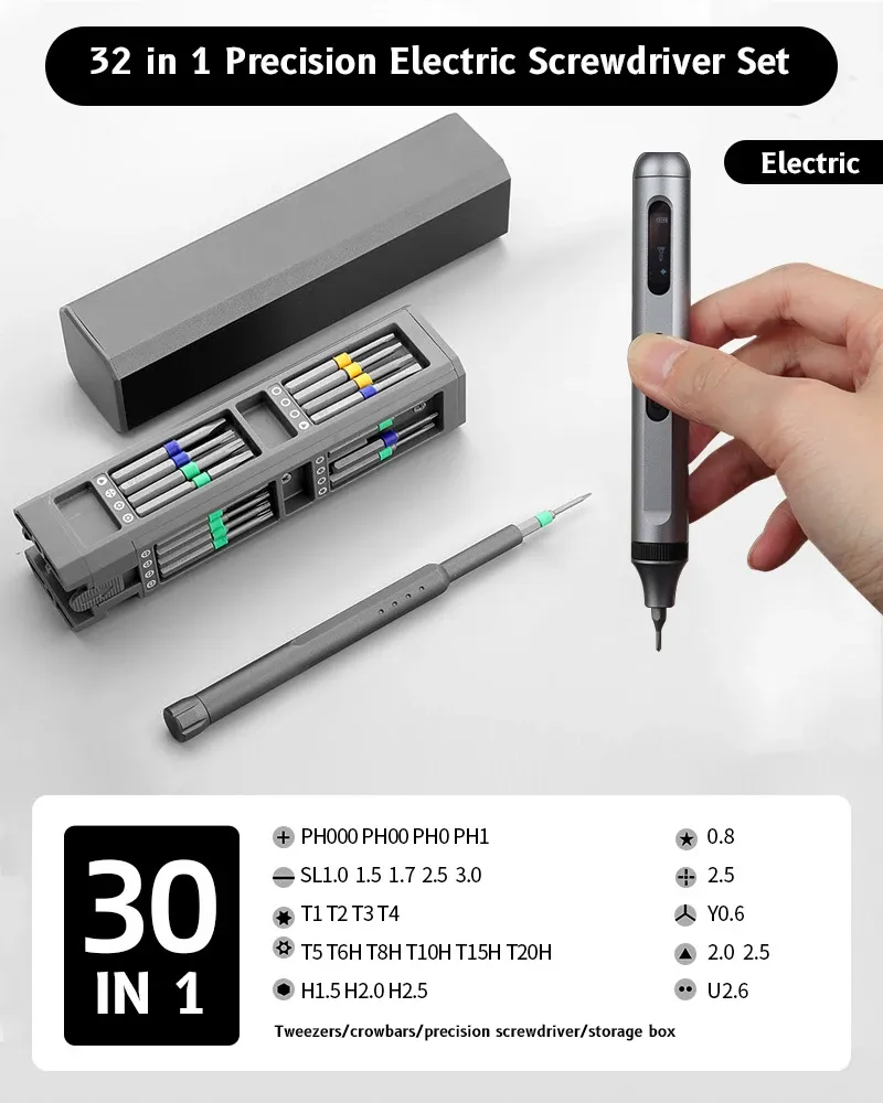 Jeu de tournevis de précision magnétique 46 en 1 avec embouts Torx, Hex et Phillips pour téléphone, montre et ordinateur portable 13