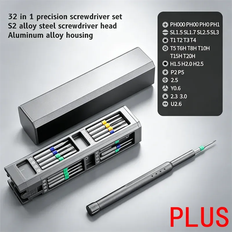 Jeu de tournevis de précision magnétique 46 en 1 avec embouts Torx, Hex et Phillips pour téléphone, montre et ordinateur portable 21