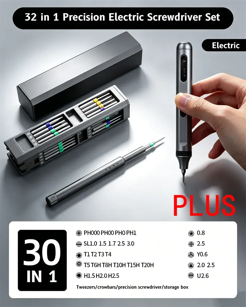 Jeu de tournevis de précision magnétique 46 en 1 avec embouts Torx, Hex et Phillips pour téléphone, montre et ordinateur portable 10