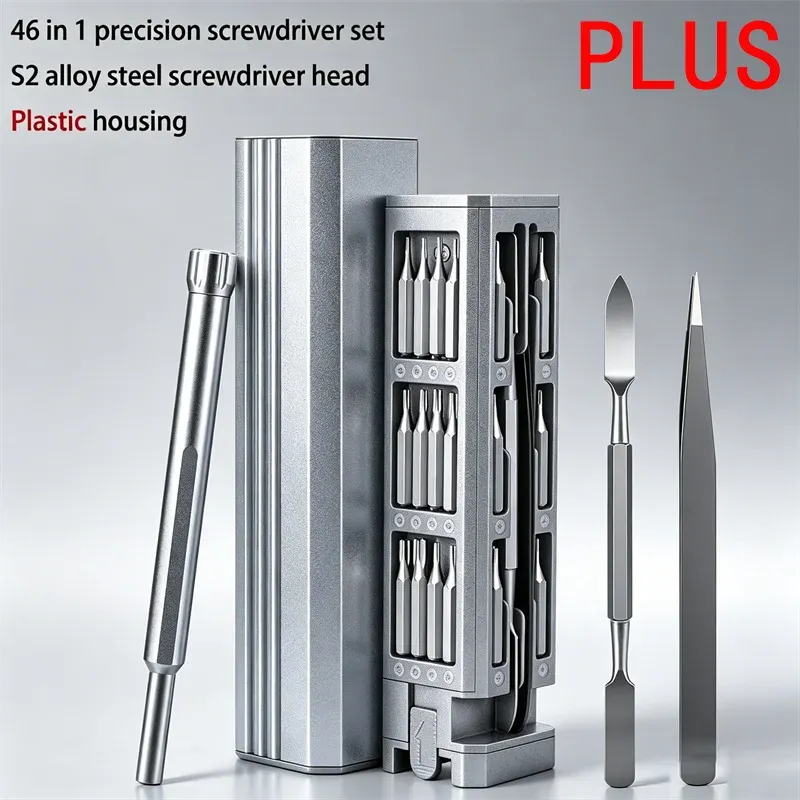 Jeu de tournevis de précision magnétique 46 en 1 avec embouts Torx, Hex et Phillips pour téléphone, montre et ordinateur portable 9