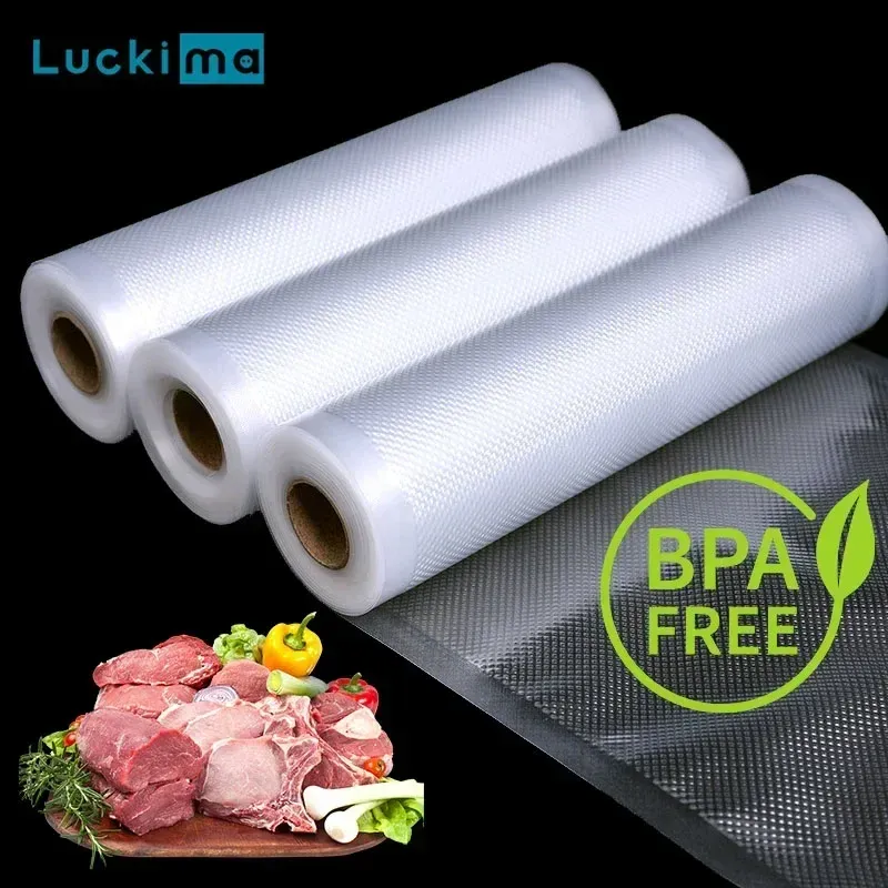 Sacs d'emballage sous vide pour aliments, viande, fruits et légumes, sacs de cuisson sous vide 12, 15, 20, 25 et 28 cm, rouleau de 500 cm 1