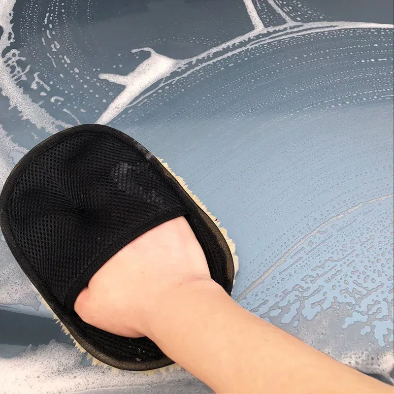 Gant de lavage auto en microfibre douce pour voitures et motos, entretien de la carrosserie 3