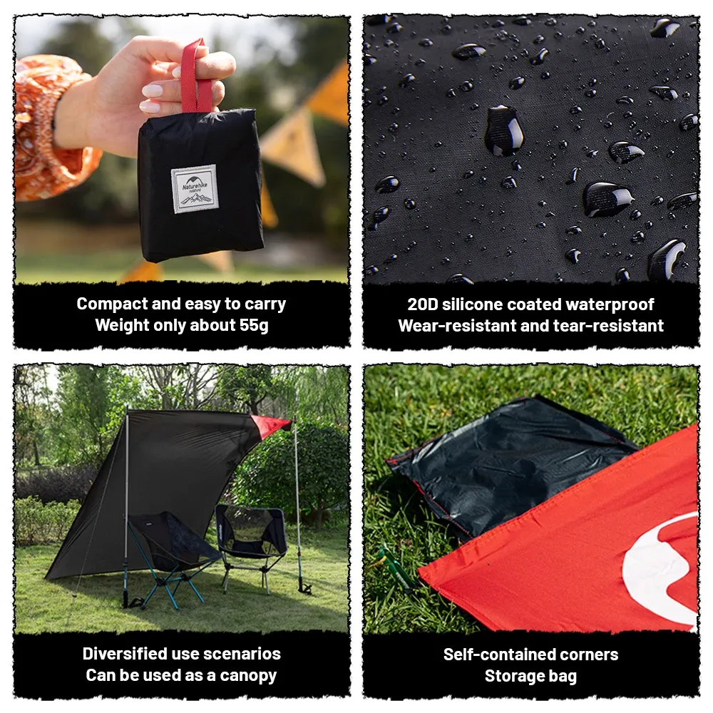 Tapis de pique-nique imperméable NatureHike, tapis de camping pliable en mousse EVA avec feuille d'aluminium, matelas de couchage résistant à l'humidité pour activités de plein air 2
