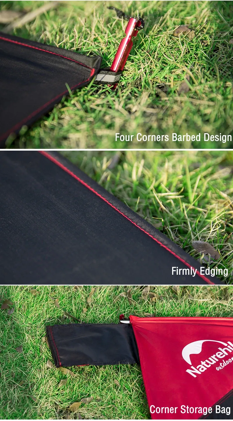 Tapis NatureHike replié et prêt à être emporté