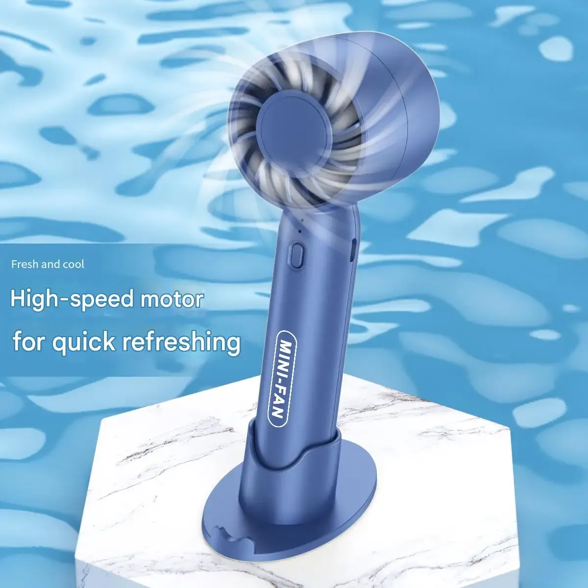 Mini ventilateur portable Turbo rechargeable par USB, léger, pour extérieur et bureau, à longue autonomie 3