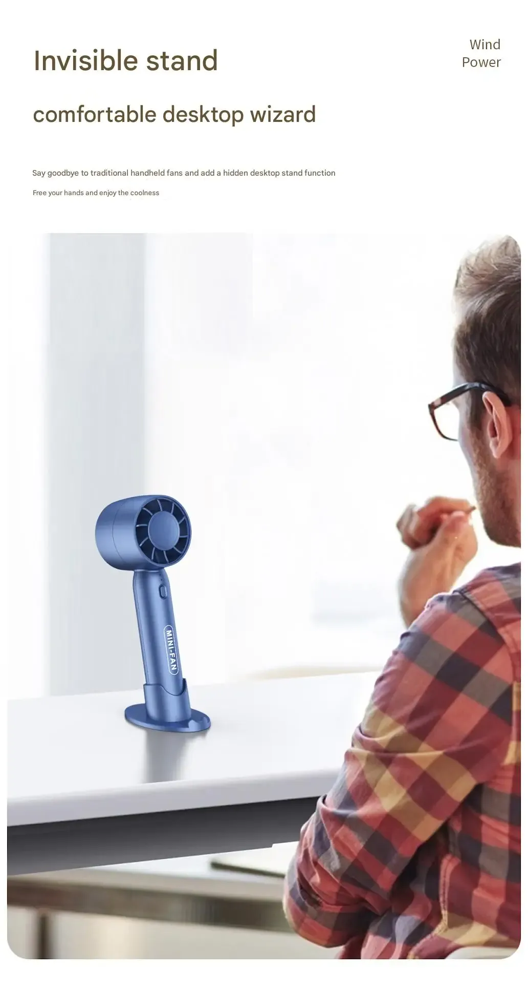 Mini ventilateur portable Turbo, usage quotidien