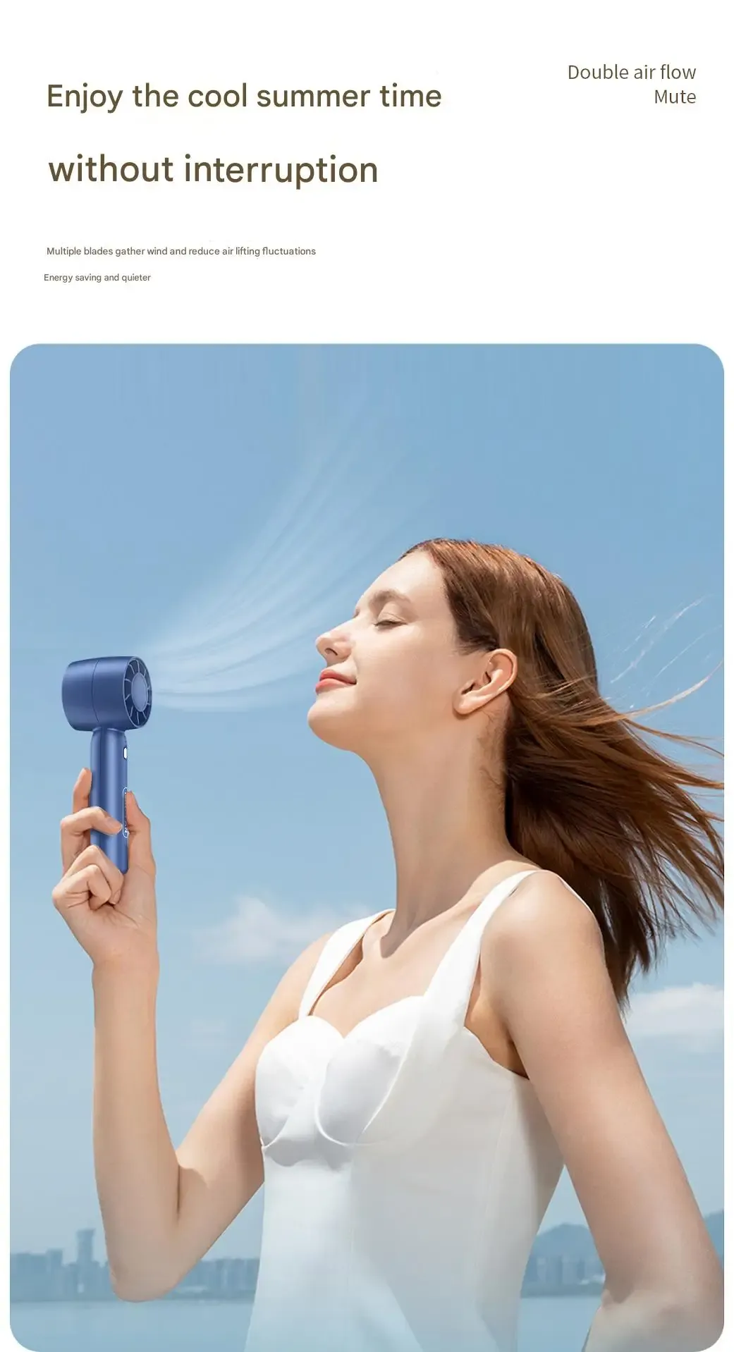 Mini ventilateur portable Turbo, finitions soignées