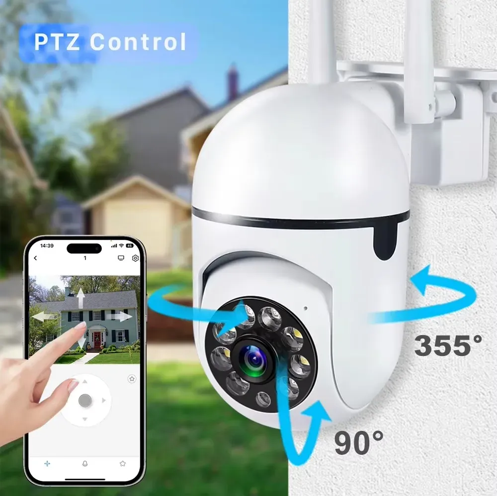 Caméra sans fil WiFi 1080P HD à 360 degrés, pour usage intérieur et extérieur 3