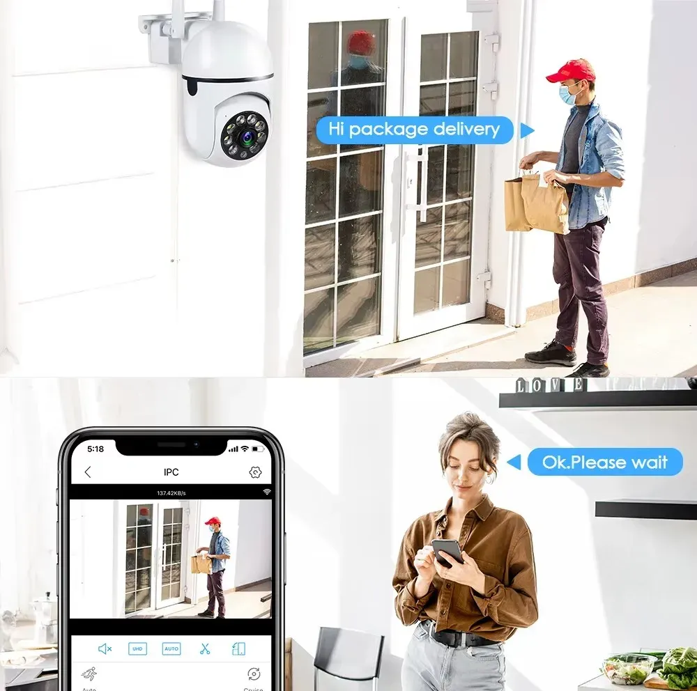 Caméra Wi-Fi 360° Haute Définition, usage intérieur