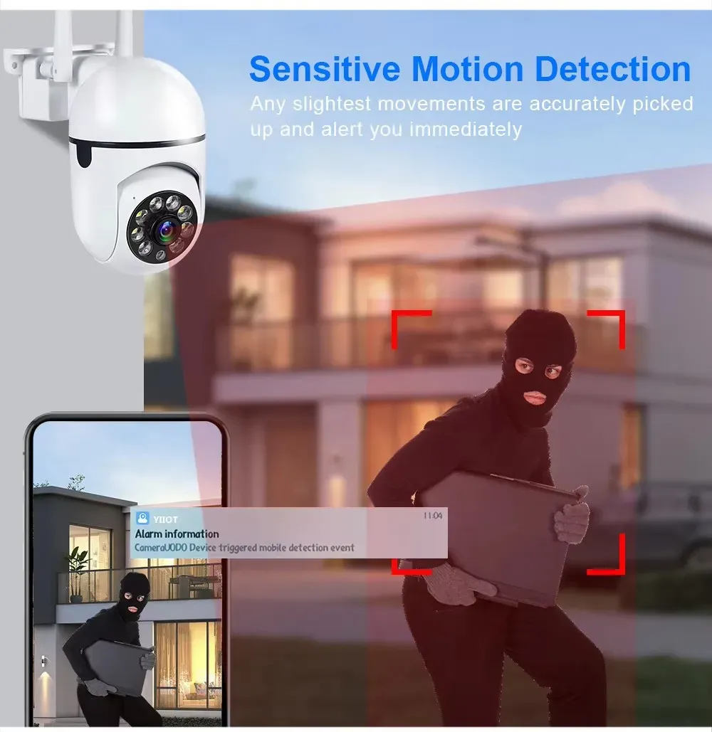 Caméra Wi-Fi 360° Haute Définition, finitions