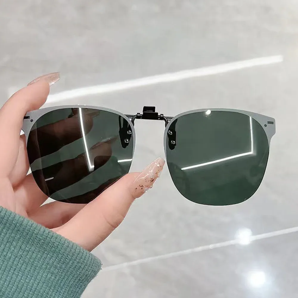 Lunettes de soleil polarisées photochromiques pour hommes et femmes, à pince et rabattables, protection anti-UV400, verres dégradés, vision nocturne, marque KLASSNUM 13